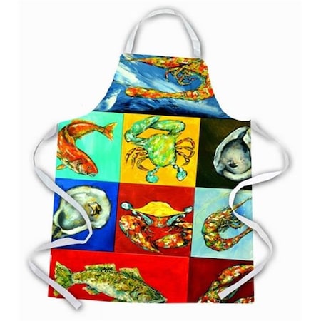 Carolines Treasures Carolines Treasures MW1250APRON Mixed Seafood Apron MW1250APRON